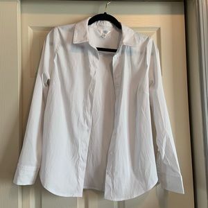 White long sleeve button down
